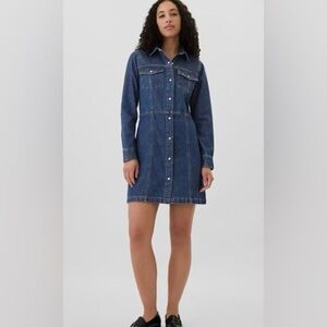 GAP Blue Denim Shirt Dress